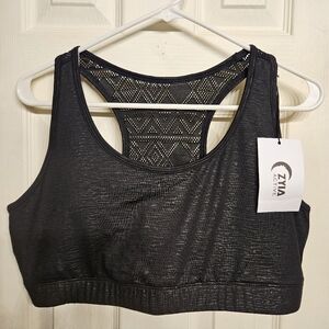 Zyia active sports bra black XXL 2XL NEW